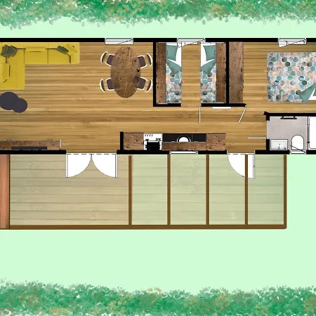 Campeggio Polderhuisje 2 - Heerlijk Chalet Nabij Strand En Duin - 2 Slaapkamers - Midicamping - Rockanje *